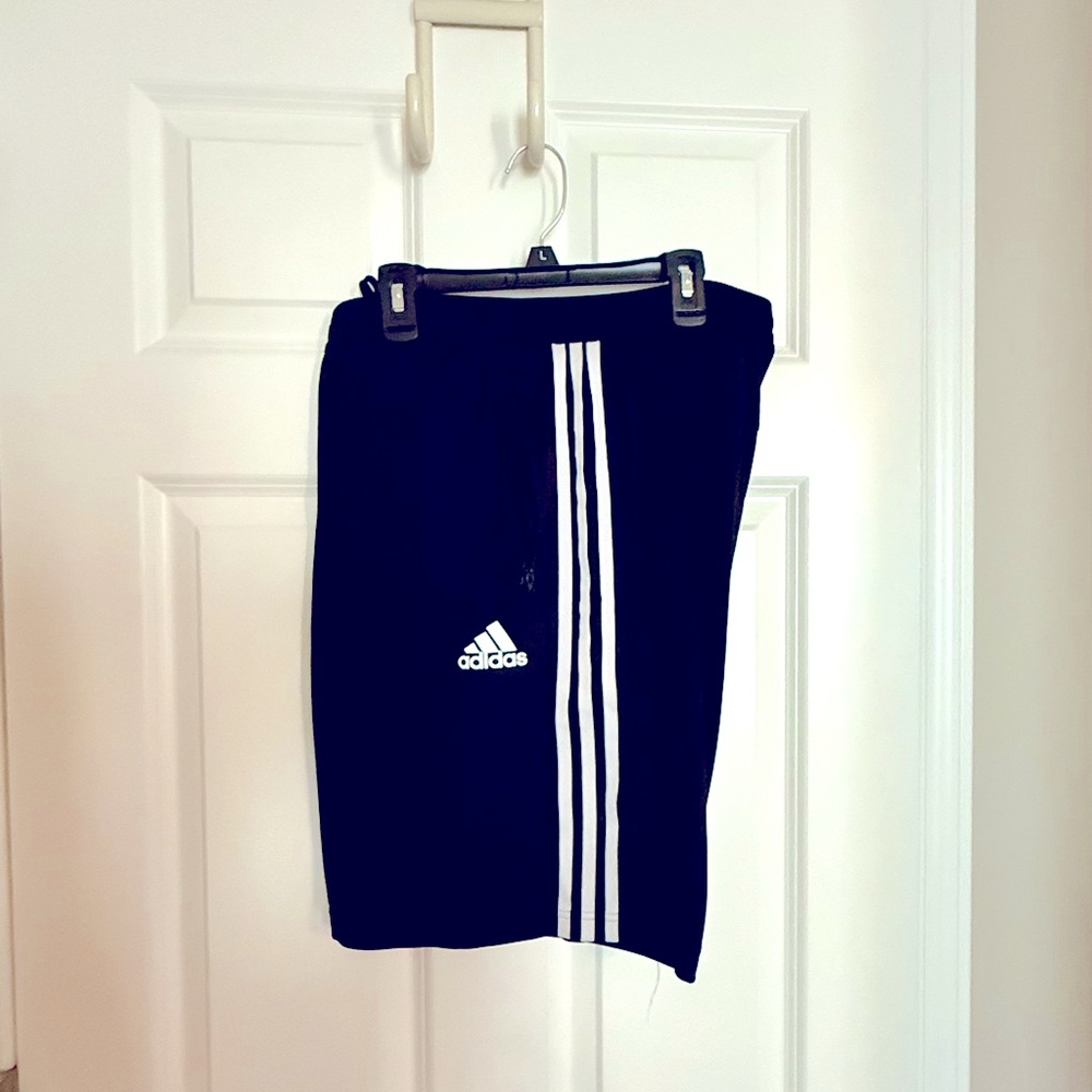 Adidas Black and White Athletic Shorts